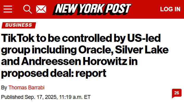 Trump cut U.S. military aid to Taiwan the *same day* he made a TikTok deal with Xi Jinping. 

And it turns out the financial benefits of Trump's TikTok deal are going to his own billionaire allies.

Insanely corrupt.