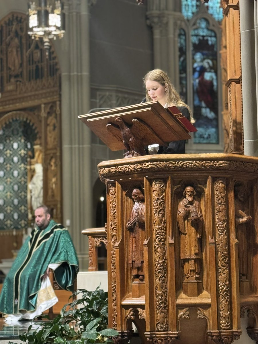 This morning, our weekly Mass was celebrated by Bishop John Iffert. As the Bishop's School, it is always a special occasion when he can join us. We are grateful to Bishop Iffert for taking the time this morning to be with our students.
