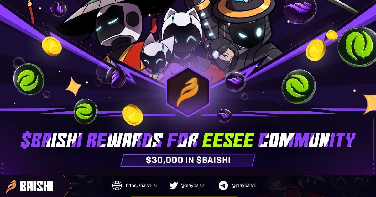 $100,000 $BAISHI sold out on <a href="/eesee_io/">eesee.io</a>, now we are giving back to the community

🔗Don't miss your chance to get your hands on rewards exclusive to the EESEE Community :  eesee.io/explore/launch…