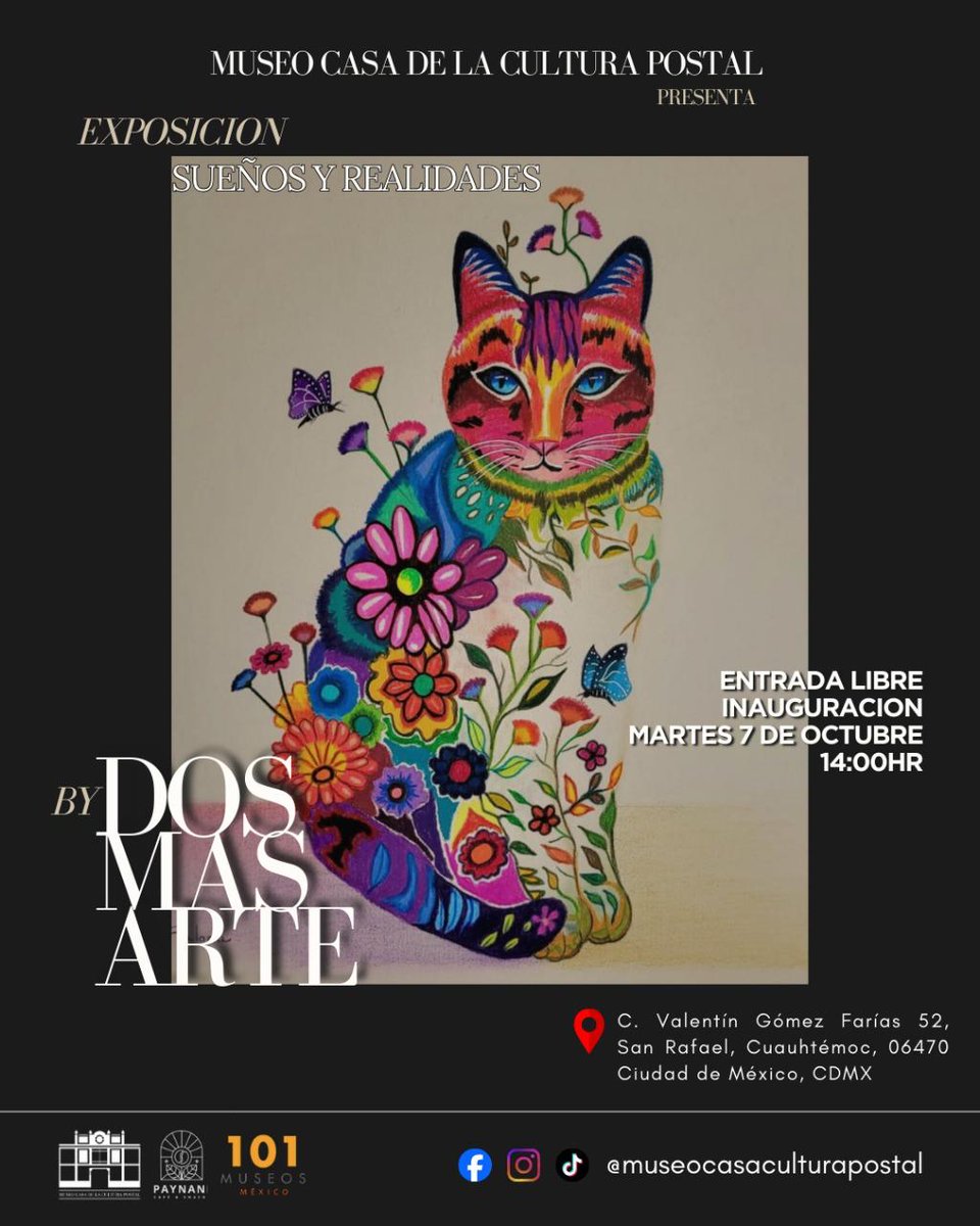 arte_68's tweet photo. Nueva exposición colectiva!!!
Los esperamos!!!
Museo Casa de Cultura Postal
07 de octubre 14:00 hrs
#art #expodearte #CDMX #plasticamexicana https://t.co/Lg44LgAgZF