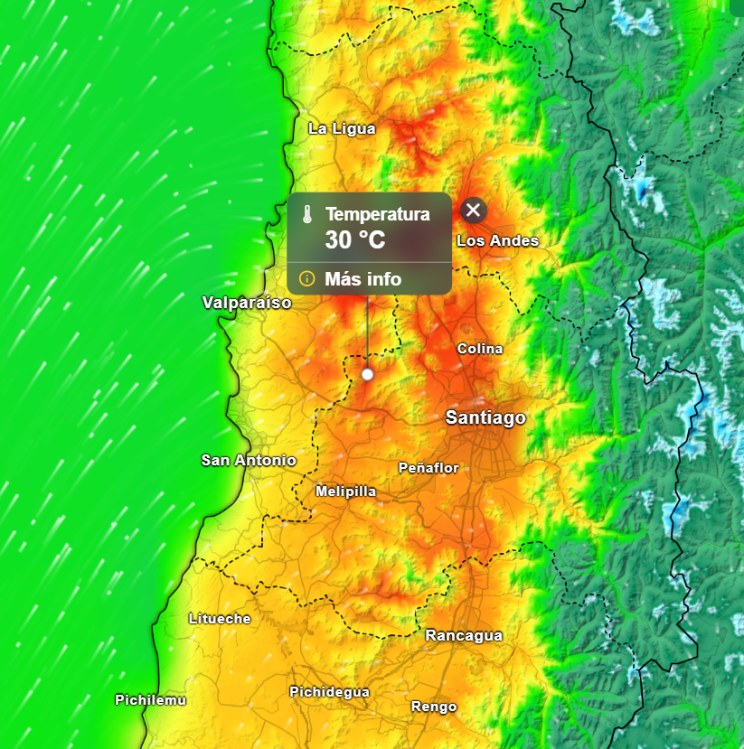 🥵 Algunas temperaturas máximas destacadas del 24.09.25

36,3° Tranque Lautaro (Tierra Amarilla)
34,5° Vicuña
33,8° Llay-Llay
33,5° San Felipe / Monte Patria
33,4° Alto del Carmen
33,0° Los Andes
33,2° Huechún (Til-Til)

Santiago <a href="/meteochile_dmc/">MeteoChile</a> alcanzó 29,3°

<a href="/meganoticiascl/">Meganoticias</a>
