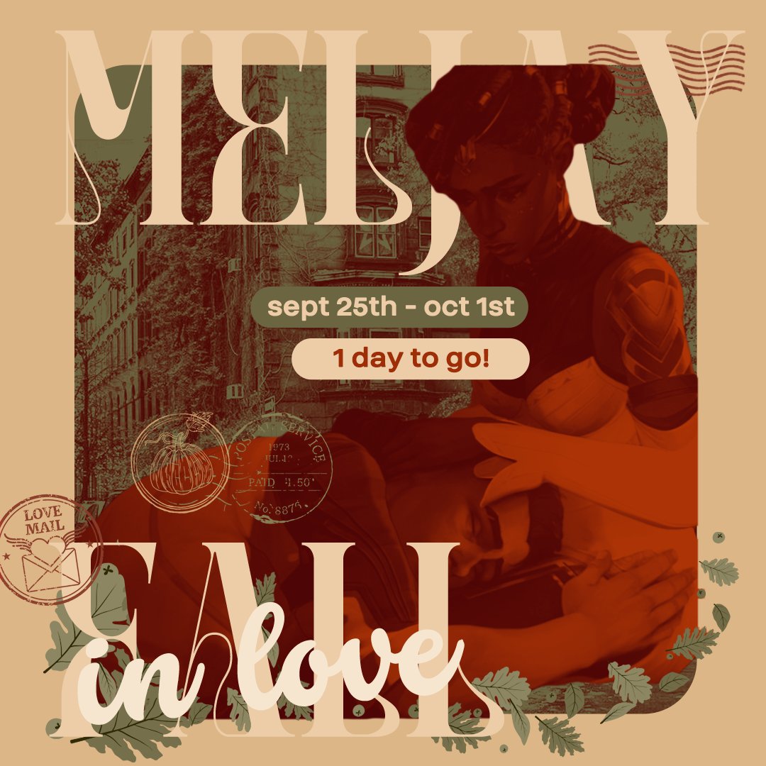 meljayweeks's tweet image. Just a few more hours to go before #MeljayWeek starts! 🍂

You are welcome to share all kind of works from fanart to fanfiction, as well as edits, polls and moodboards. 

Use the tags #MeljayWeek or #MeljayFallInLoveWeek to share your creation with other Meljay enjoyers.