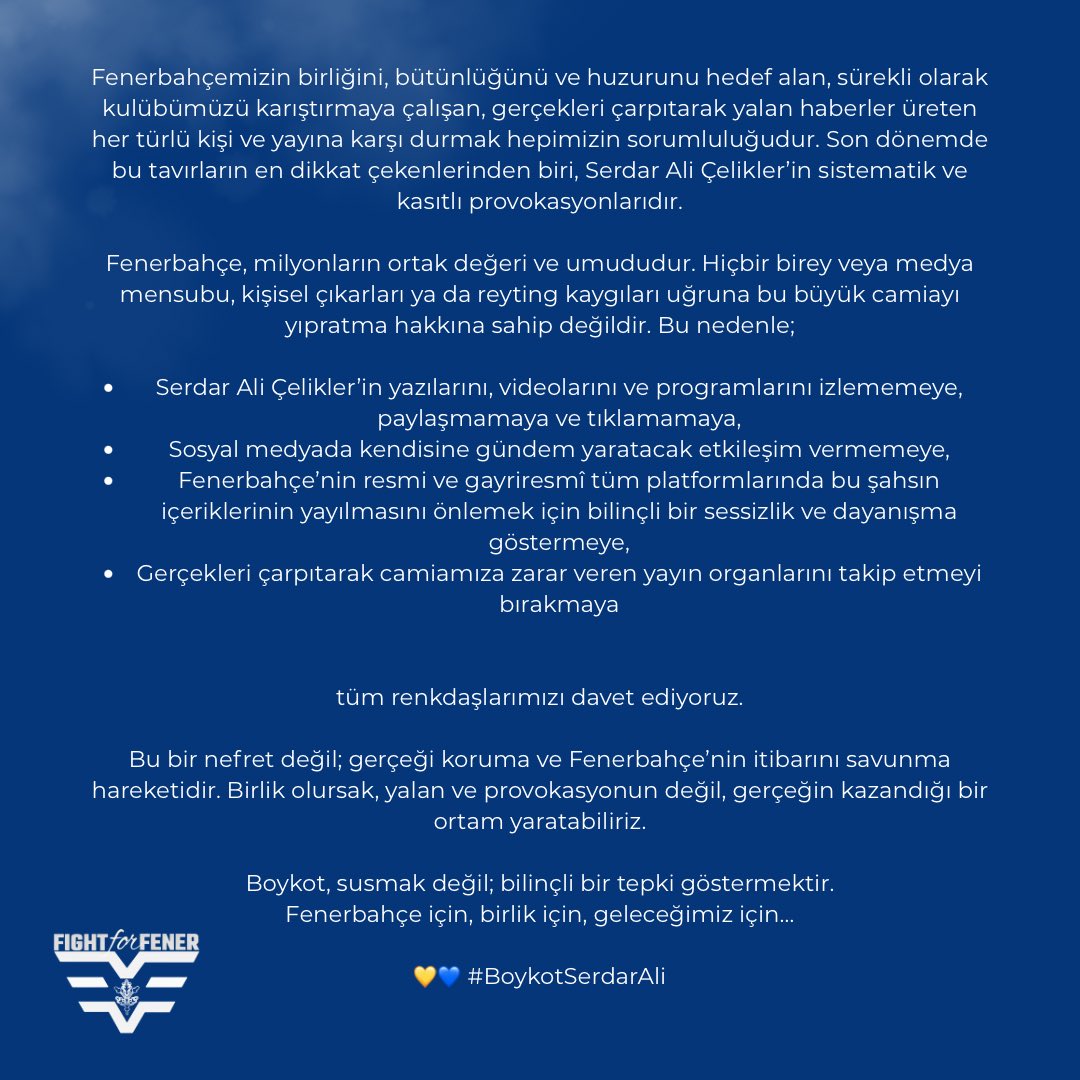#BoykotSerdarAli !!