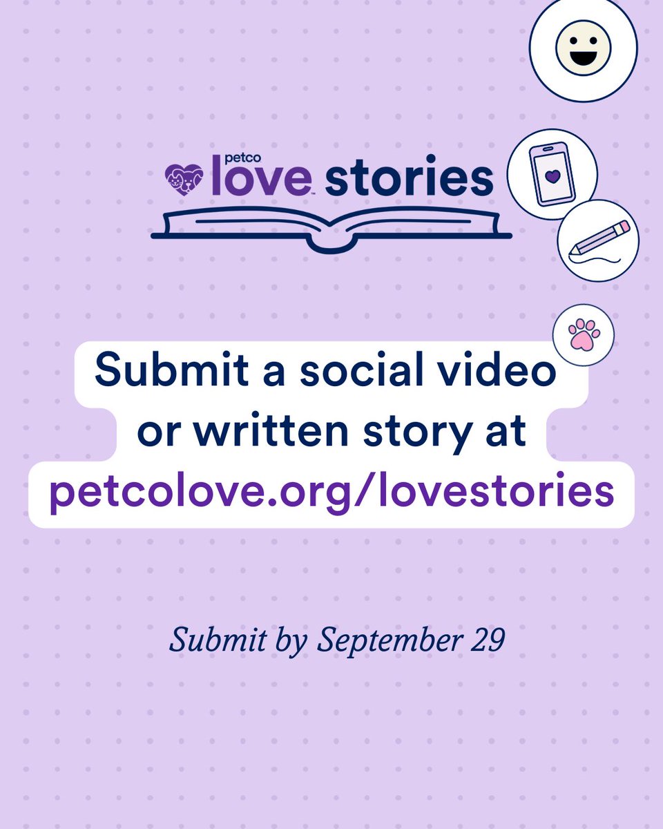 Tell Us Your Love Story!
✨Write (or film!) a short story about how your ADL pet changed your life
✨Submit it at petcolove.org/adopt/love-sto…
 ✨You could win surprises for you + your pet AND help ADL earn up to $100,000 to save more lives

Don't forget to tag petcolove!💛