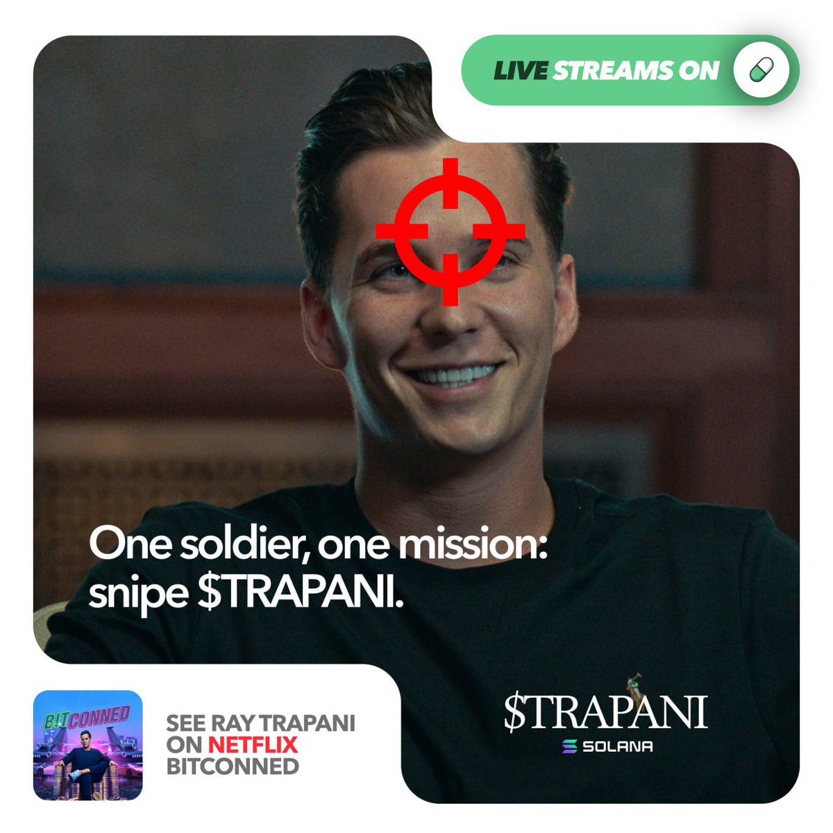 PhilPhauler's tweet photo. @soapweb3 Snipe $trapani while it’s low ⚡️

Netflix Famous, Doxxed, Verified and Daily live streaming creator @raytrapani 

100k MC Currently, super discounted 🚀

CA: Hq1sM1Tc8nepd63th9L2Np3WYJ6TUY1pbwYSKmAjpump https://t.co/ePFhBvxHbK