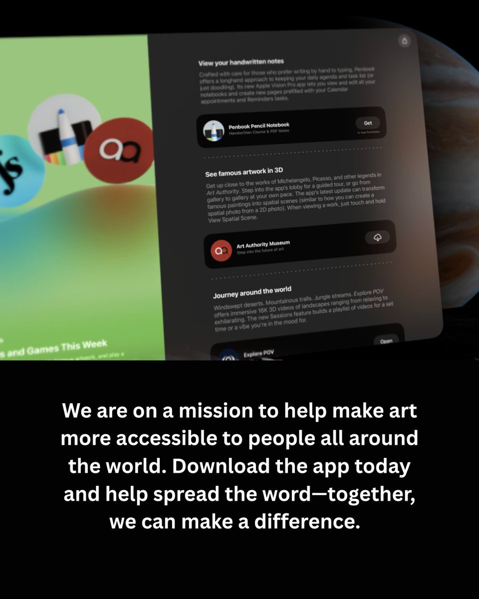 Art Authority Museum Soars to the Top of the App Store This Week! 

We are on a mission to help make art more accessible to people all around the world. Download the app today and help spread the word—together, we can make a difference. #art #digitalgallery #topapps