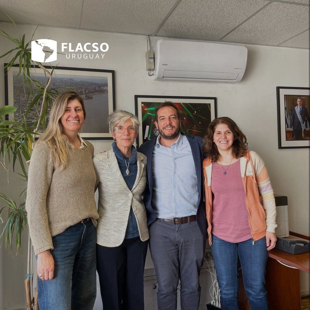 La directora de Flacso Uruguay, Dra. Ana Gabriela Fernández Saavedra y la coordinadora del Programa Género y Cultura, Mag. Lena Fontela, visitaron al Subsecretario del <a href="/Mvot_Uruguay/">MVOT</a> Christian Di Candia y a la asesora Mariana Felártigas para explorar líneas de colaboración.