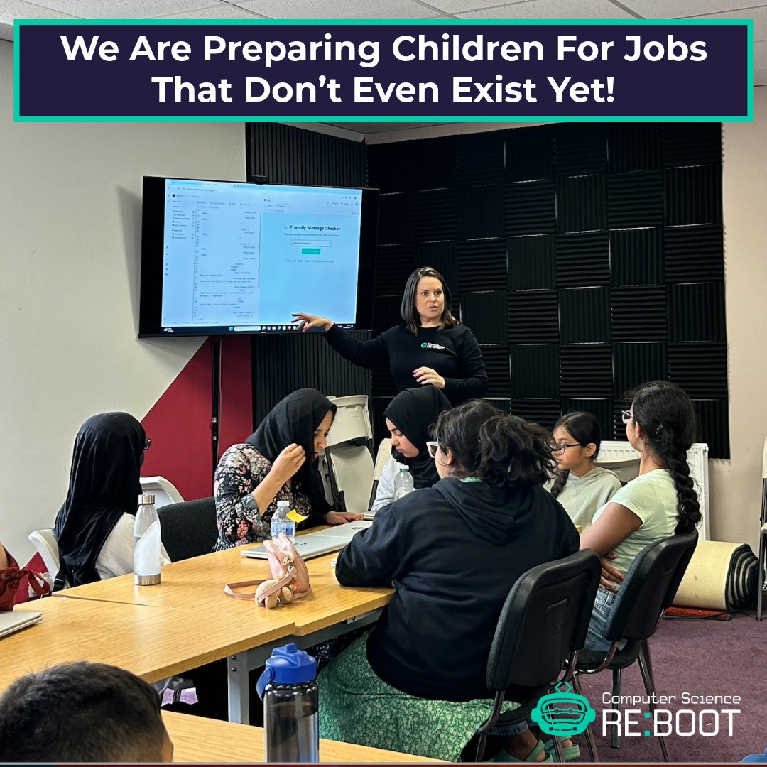 CSReBoot's tweet image. 👾 Did you know 65% of children entering primary school will have jobs that don’t yet exist, many influenced by AI?
We offer hands-on AI & computer science bootcamps for ages 10–18, with personalised support.
Book now 👉 cs-reboot.co.uk
#CSReBoot #STEMEducation