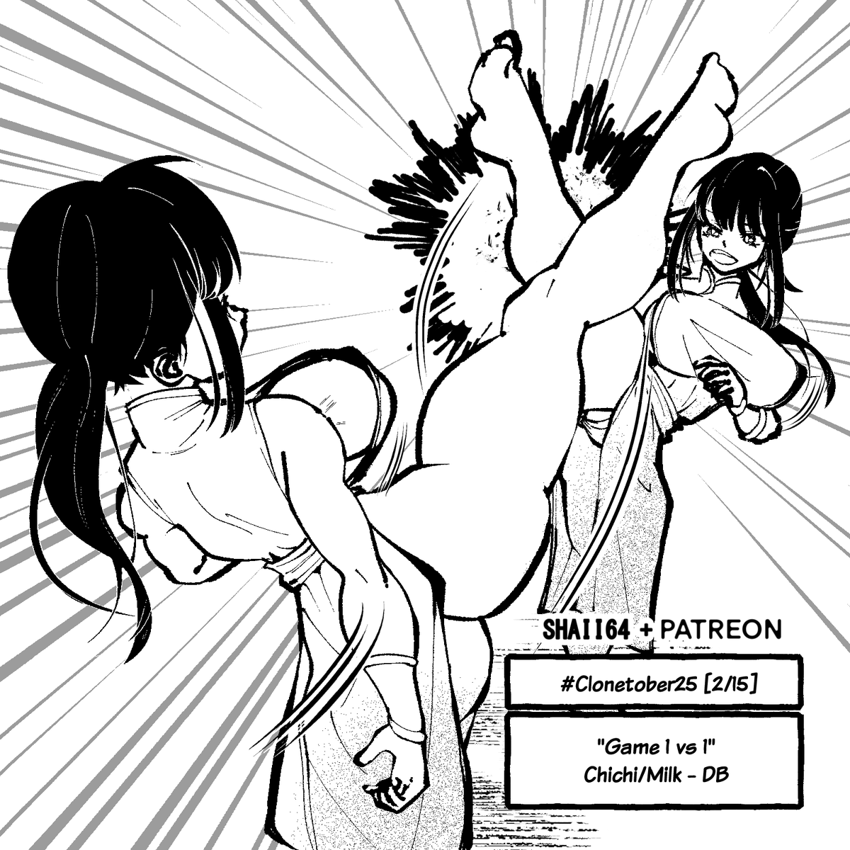 Chichi entered a mirror match to face herself! Who will win?
[Clonetober25 - 2/15]