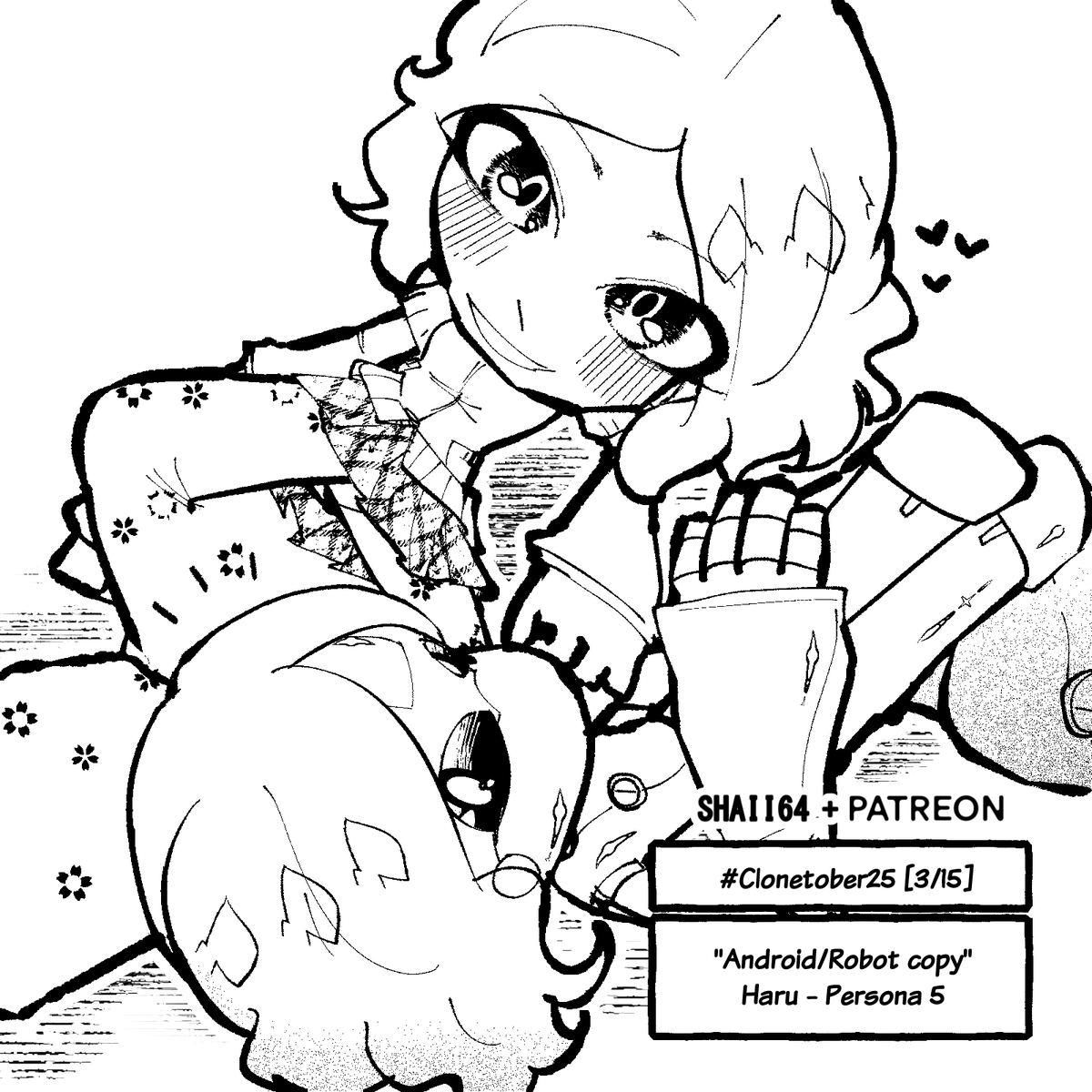 Haru discovered a replica of herself, but an android, in an abandoned warehouse! She decided to fix her up and take care of her, and now she has someone to feel at home with ♥
[Clonetober25 - 3/15]