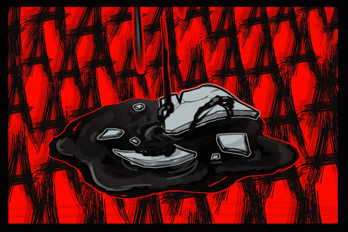 SHATTERED_CR0WN's tweet photo. Se escuchó un sonido agudo, un crujido familiar.

No era la carne rompiéndose...

Era como la porcelana al partirse.

La piel blanca de Abraxas se quebró por completo, pedazos cristalinos de piel cayendo al suelo del ring. https://t.co/wsH2f7sFmD
