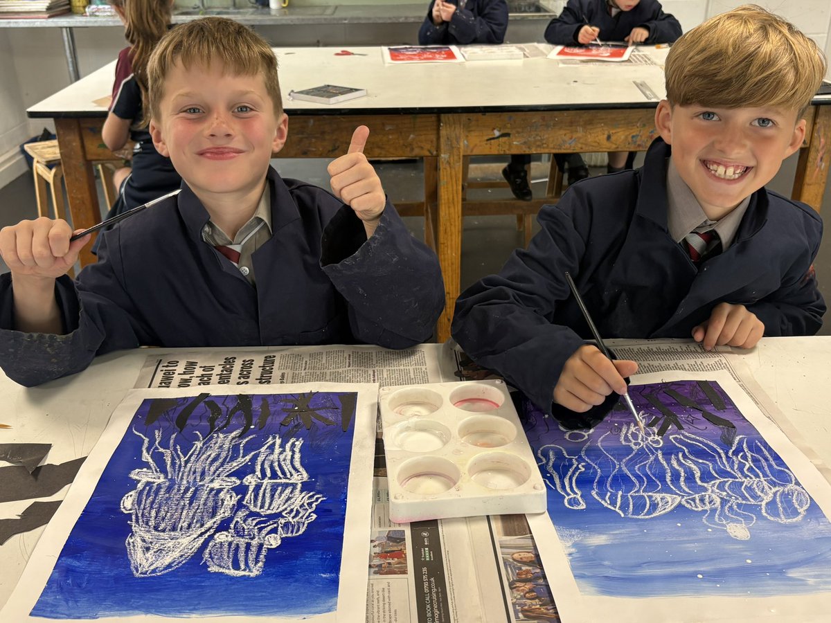 Year 3 have been working hard to finish their mixed media jellyfish! They’ve used acrylic paint, oil pastel and collage to craft their underwater compositions <a href="/winterfoldhs/">Winterfold School</a>