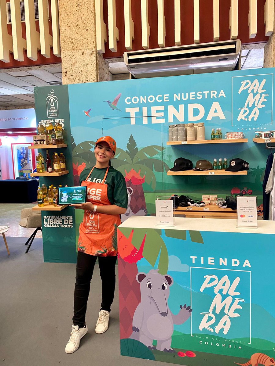 Estamos en la #21ConferenciaInternacional junto al Aceite de Palma 100% Colombiano acércate al stand gremial en del centro de eventos en Cartagena