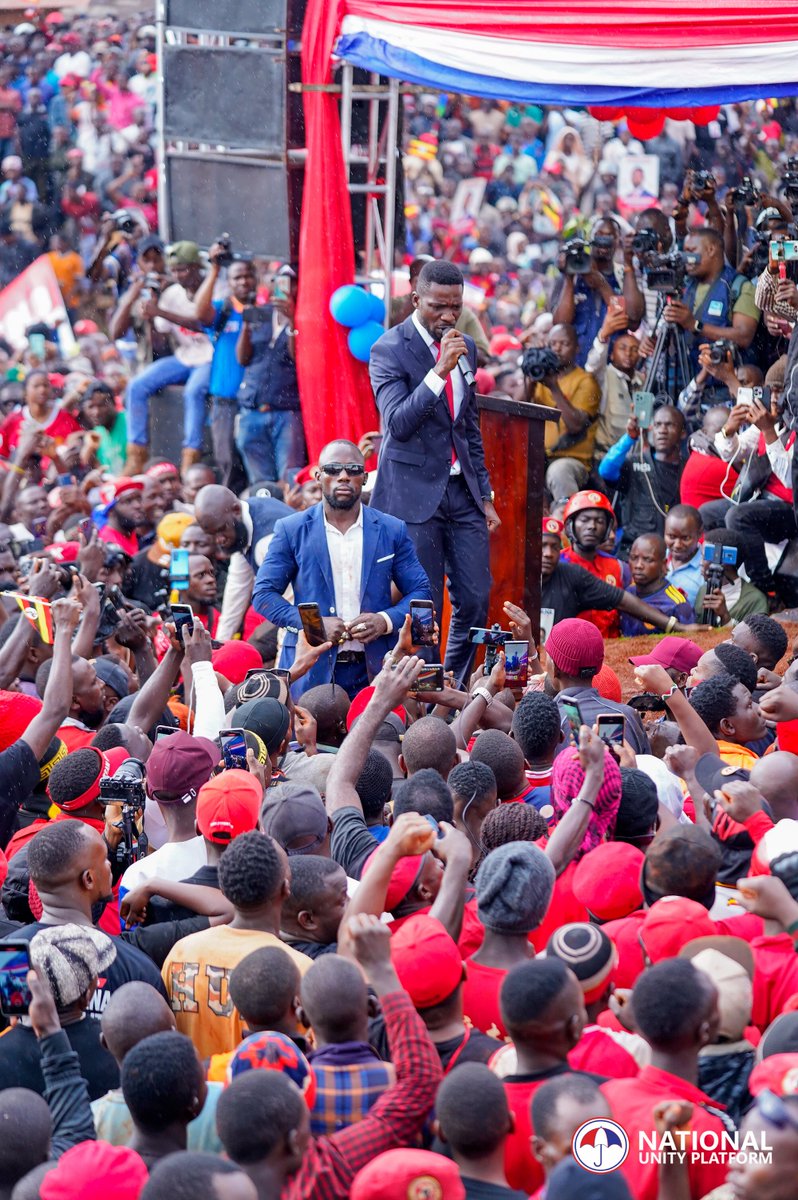 NUP_Ug's tweet photo. We have successfully accompanied our presidential candidate H.E Kyagulanyi Ssentamu Robert (@HEBobiwine ) for his nomination as our flag bearer in the 2026 polls. 

It has been a journey of selflessness, determination, sacrifice and resilience as hordes of our supporters braved the security crackdown and a heavy downpour and stayed with us all the way to our secured venue in Nateete. 

We just can’t thank you enough for the spirit of perseverance that you have demonstrated as we launched our PROTEST VOTE. To all who have braved the usual security brutality, we want to assure you that your pain won’t go in vain. 

To everyone that stayed at the venue as a heavy downpour ensued, we celebrate your commitment. That alone is a sign that we are relentlessly pursuing our liberation purpose. 

Thank you NATEETE, Thank you KAMPALA, Thank you ALL who made it through. The journey to FREEDOM starts NOW.
#BobiWineNomination
#ProtestVoteUg2026
#ANewUgandaNow