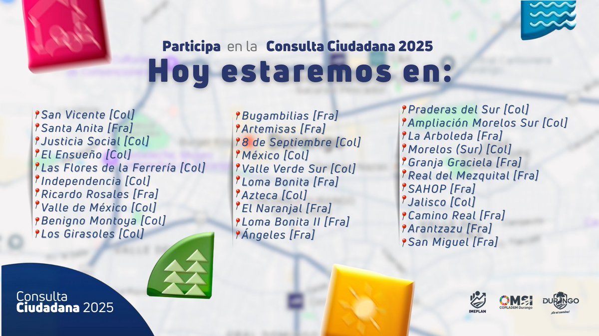 🗺️ La Ruta del primer día de la #CC2025.

📲 Checa nuestras redes y entérate en qué colonia o fraccionamiento estaremos cada día.