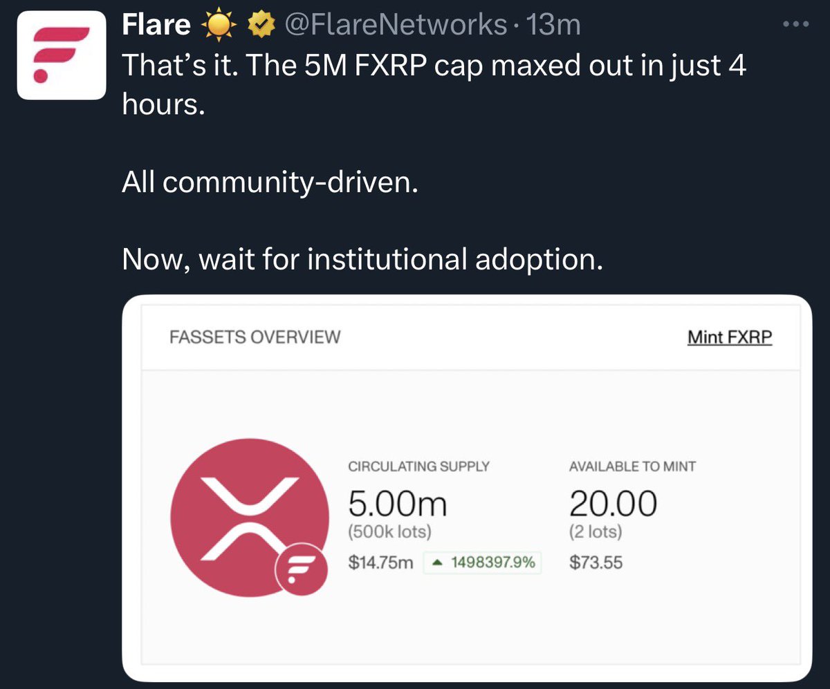 That’s it for the week !!

Did you mint any fXRP before we hit the cap?