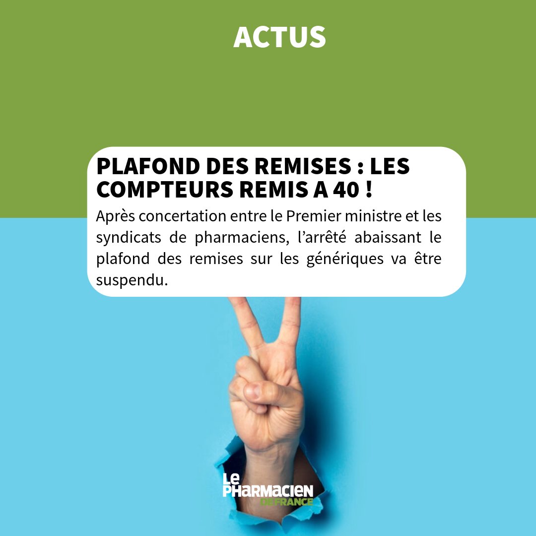 Le gouvernement suspend l’arrêté du 4 août pour trois mois. Une mission « flash » est lancée et des aides sont prévues pour les pharmacies en difficulté.

lepharmaciendefrance.fr/plafond-des-re…