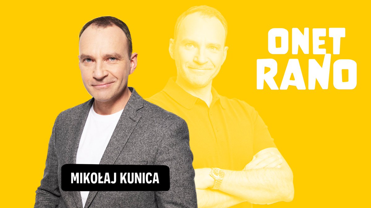W czwartek w "Onet Rano." przywita się Mikołaj Kunica, którego gośćmi będą: 
🔶Włodzimierz Czarzasty, wicemarszałek Sejmu
🔶prof. Marcin Zajenkowski, psycholog
🔶Krzysztof Domaradzki, Forbes
🔶Maciej Szymczyk, założyciel Salespatriot
🔶Joanna Sadzik, prezes stowarzyszenia Wiosna