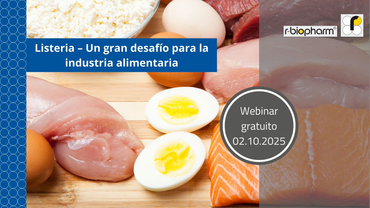 RBiopharm_lat's tweet photo. Nuevo Webinar: Detección de Listeria rápida y validada

📅 Cuándo: 2 de octubre de 2025
⏰ Hora: 15:00 (CEST) | 10:00 (ARG) | Duración: 1 hora
🌐 Idioma: Inglés

🎯Inscribite hoy y asegurá tu lugar en este evento online: https://t.co/uCUwnzN9UR https://t.co/0UEGXuUZnE
