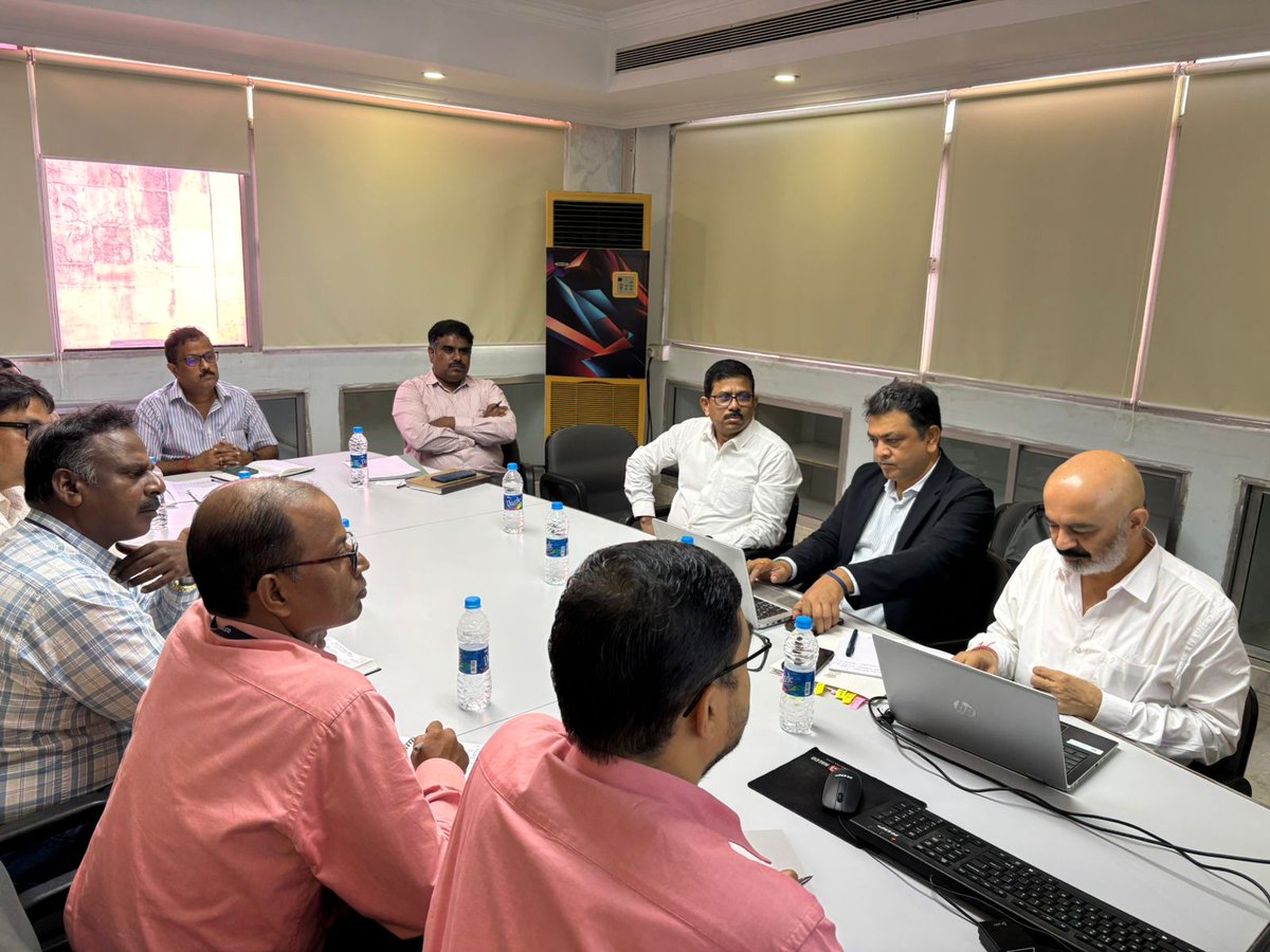 NALCO_India's tweet photo. A meeting was held with #@JnarddcMines & Manishri Refractories & Ceramics Pvt. Ltd. to explore the production of #RedMud bricks (hard & lightweight form), aiming at red mud utilization. A pilot plant is proposed at the M&R Complex, #Koraput, #Odisha. @kishanreddybjp @satishdubeyy @minesminindia @mygovindia #WasteToWealth #CircularEconomy #NALCO #SpecialCampaign5.0