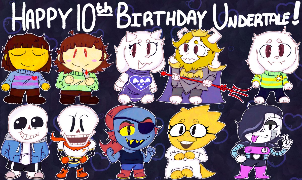 Happy 10th Anniversary Undertale!!! (I know this is late but I'm glad I had the determination to finish it ^^) #undertale #undertale10thanniversary