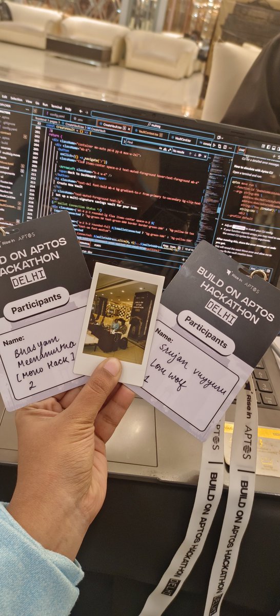 Bhasyam_Amrutha's tweet image. Checked in ✔️
Laptops open 💻
Ideas flowing 💡

Officially kicking off our journey at the Build On Aptos Hackathon – Delhi 🚀✨

Pic credits 📸: AJ @0xayushya

#BuildOnAptos #AptosIndia #ETHGlobalIndia #Web3