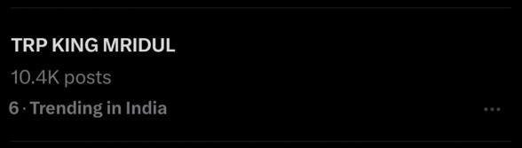 Congratulations #MridulGang 👏 

TRP KING MRIDUL

#MridulTiwari #BiggBoss19