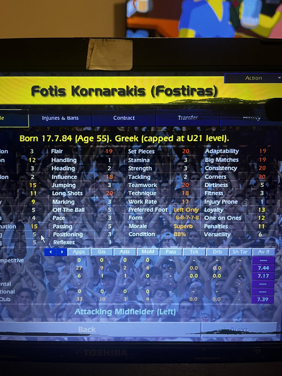 ChampmanPosh's tweet photo. #cm0102 continues to surprise. £2 billion in debt? Guy still playing at 60 and a winger still a first team regular at 55 👌 https://t.co/xVAlvqWwxT