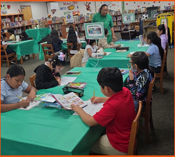 HightowerSTEMES's tweet photo. Our fabulous Media Specialist led this fourth-grade class in a fun and engaging book tasting, sparking curiosity and a love for reading! 📚✨ #ReadersInAction #BookTasting @DeKalbSchools https://t.co/sBXcPTGa8U