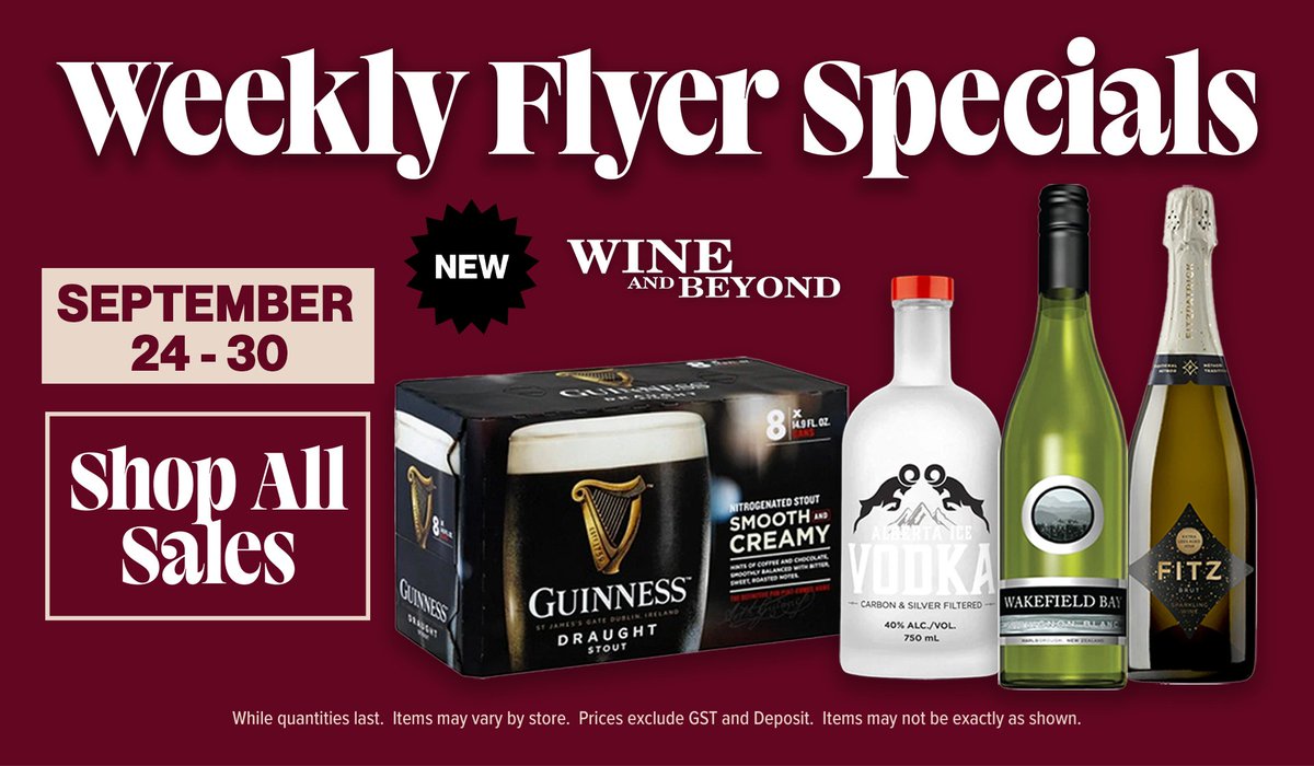 Weekly specials are here! See our flyer until September 30 and grab your favourites at Wine and Beyond. wineandbeyond.ca/collect.../alb…