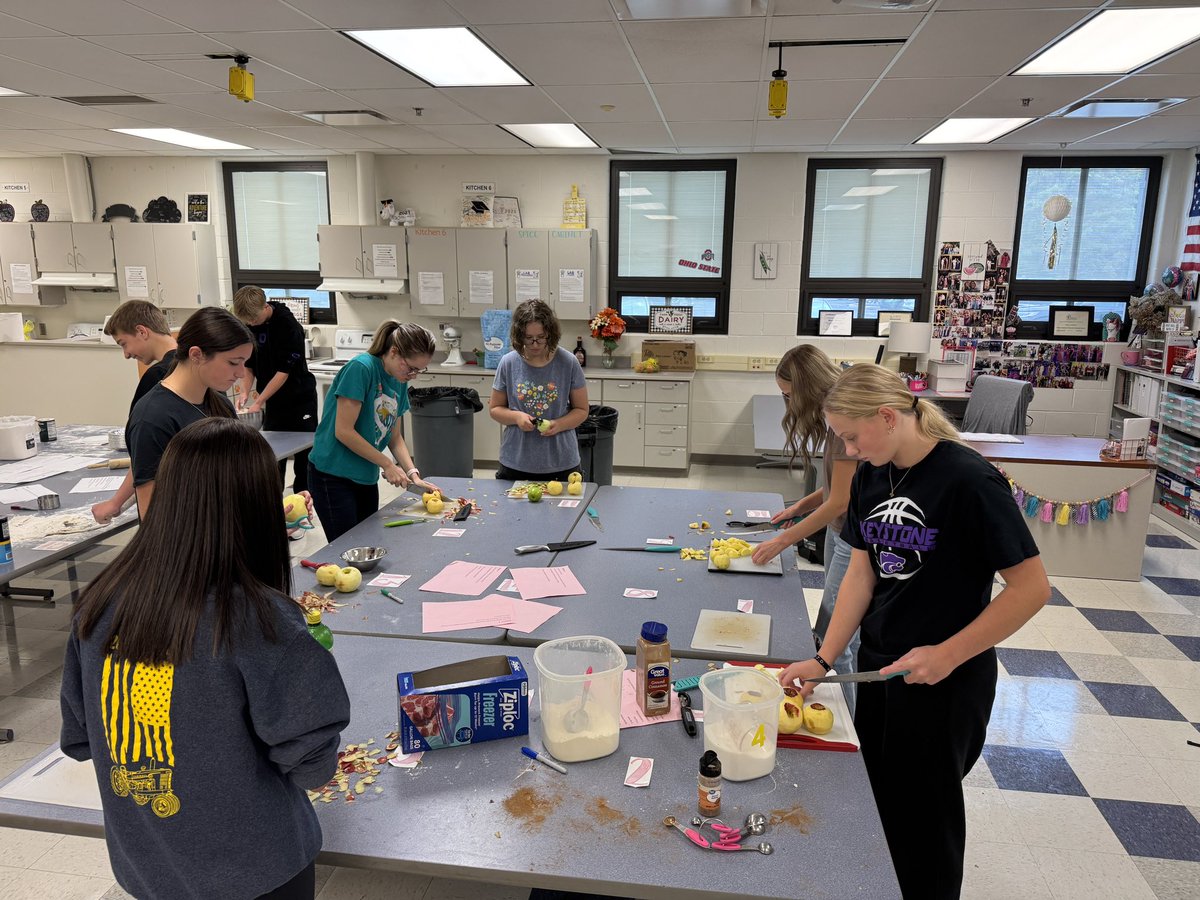 Culinary students began their apple pies today!