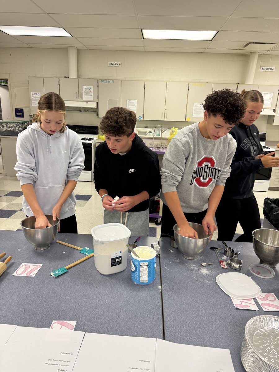 KeystoneFcs's tweet image. Culinary students began their apple pies today!