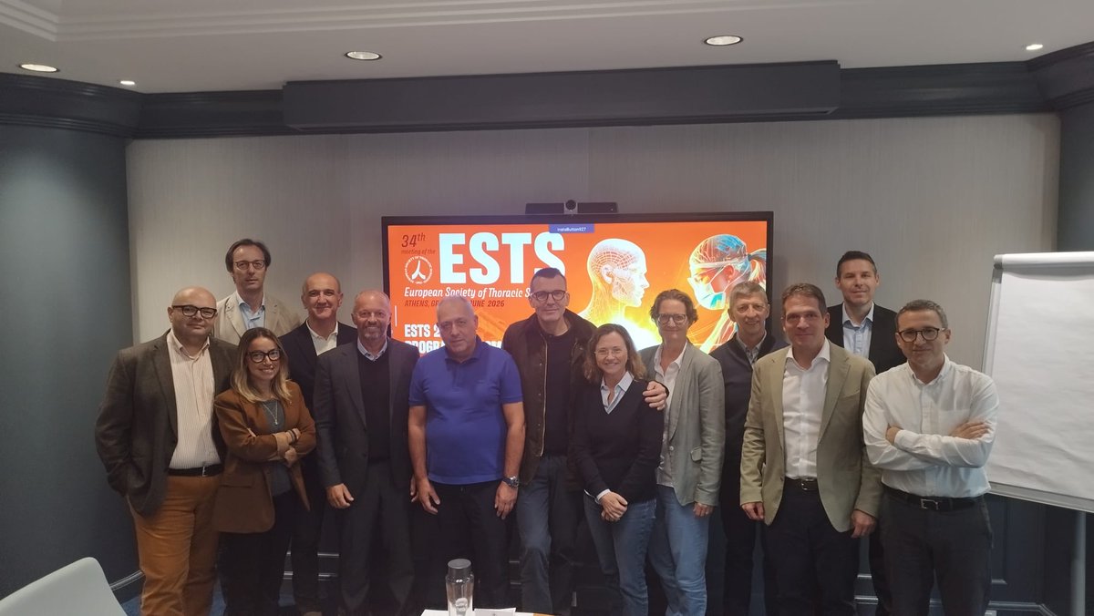 The journey to #ESTS2026 has begun! ✨
The Program Committee met in Paris to start shaping an outstanding scientific program. See you in Athens! 🇬🇷

🔗 estsmeeting.com

#ThoracicSurgery #ESTS