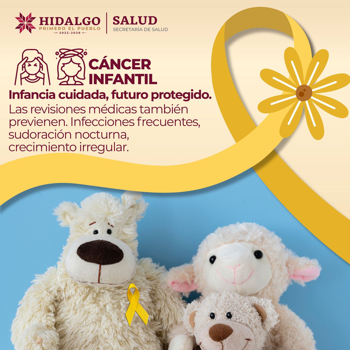 Salud_Hidalgo's tweet image. 👧👦 Infancia cuidada, futuro protegido.
Las revisiones médicas pueden marcar la diferencia frente al cáncer infantil. 🚨
Estar atentos a la salud de niñas y niños es prevenir.

#PrimeroTuSalud #PrimeroElPueblo