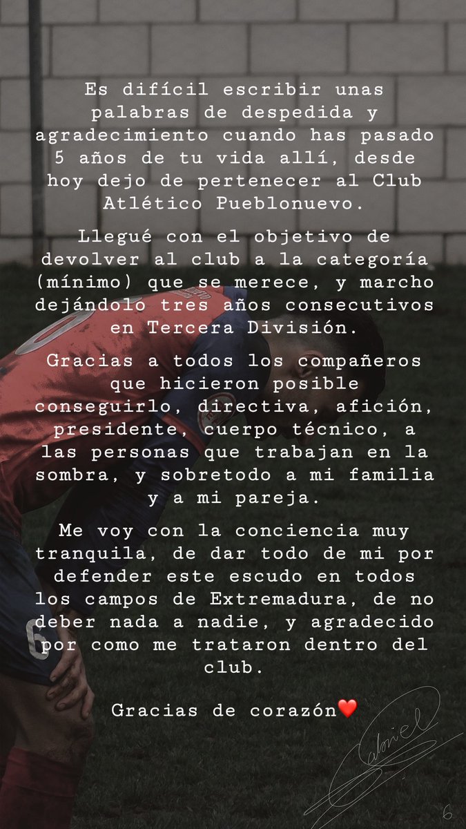 GRACIAS POR TANTO❤️
<a href="/AtcoPueblonuevo/">Atlético Pueblonuevo</a>