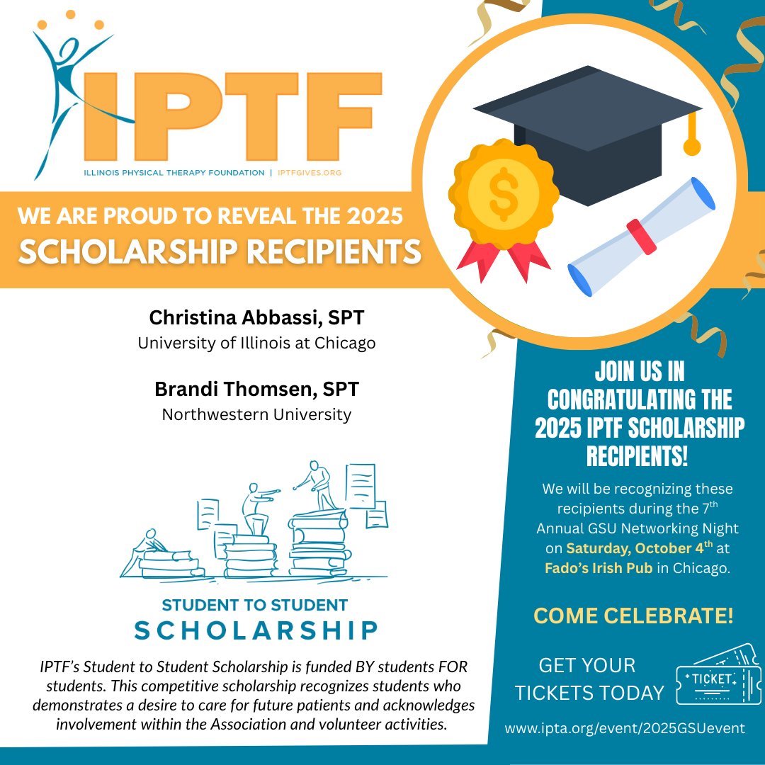 IPTF's Student to Student Scholarship is funded BY students FOR students. 

Congratulations to this year's recipients!   

Join us in during the Networking Night on Sat, Oct 4th, where we will recognize this year's winners.   

Get your tickets here: ipta.org/event/2025GSUe…