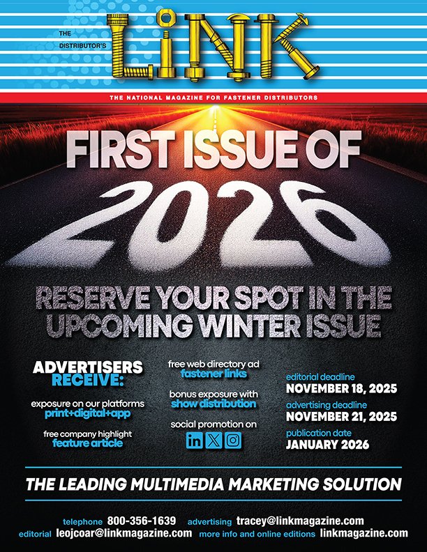 OfficialLinkMag's tweet photo. 🌠 Start the New Year Strong & Advertise in the Winter 2026 Issue
Secure your space today and put your company in front of thousands of fastener professionals!
Ad Deadline: November 21, 2025
📧 tracey@linkmagazine.com
#ThinkLINK #fasteners #fastenernews https://t.co/eCWleUPYhn