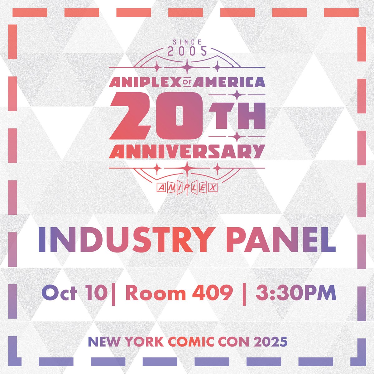 aniplexUSA's tweet image. Announcing the Aniplex of America Industry Panel at @NY_Comic_Con 2025!

Come by and share in your love of all things anime with our special event!