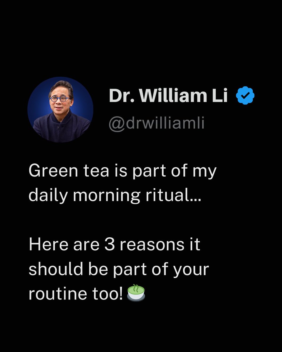 drwilliamli's tweet image. Did you know green tea can help shrink fat? 🍵

EGCG reduces abdominal fat—Women who drank 4+ cups/week had a 44% lower risk of abdominal obesity

Join me LIVE today @ 8 PM ET! Link in bio.

#greentea #EGCG #metabolichealth #healthtips #sciencebackedwellness