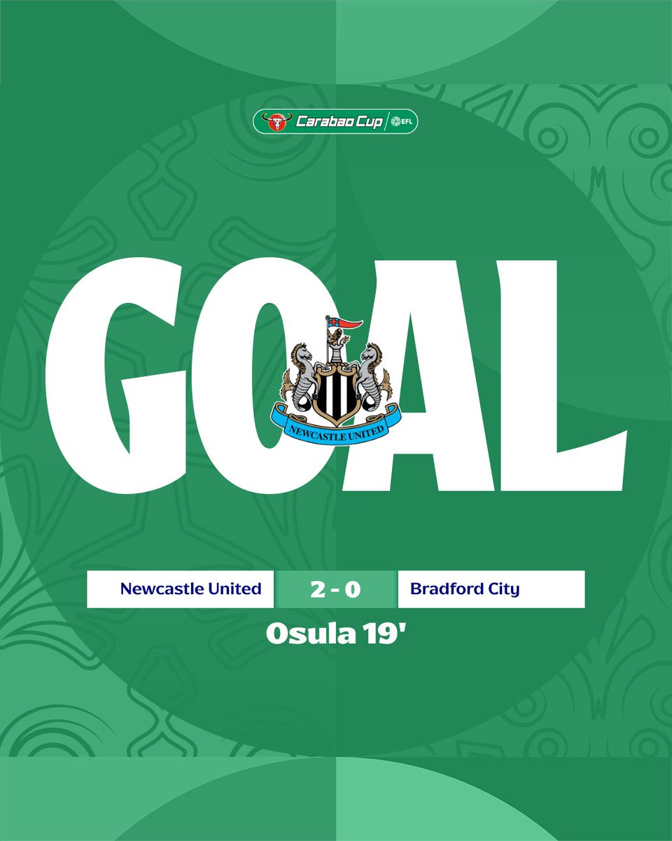 🏆⚫️⚪️ The holders go two up! 

#EFL | #CarabaoCup
