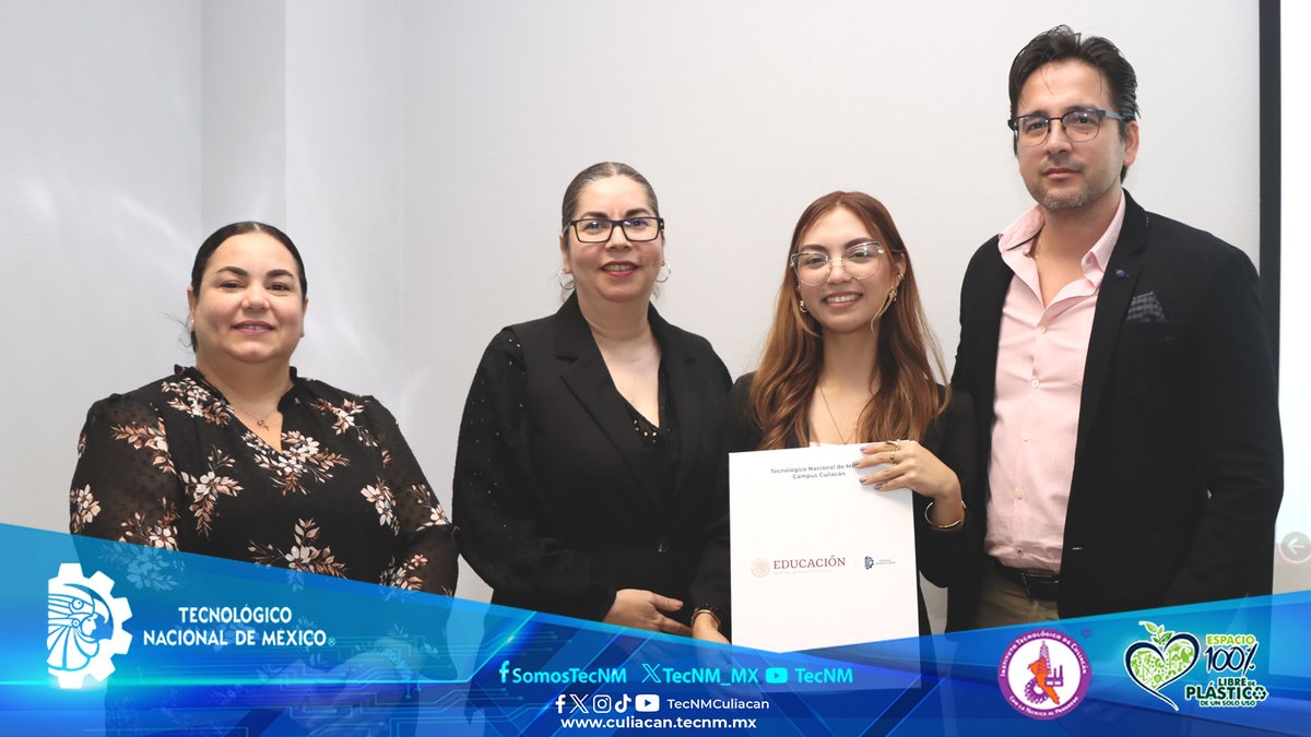 TecNMCuliacan's tweet image. El ITC se enorgullece en felicitar a Silvia Yareli Pérez Castro, quien presentó su examen de grado para obtener el título de Maestra en Ciencias de la Ingeniería con la tesis:
“Evaluación nutracéutica de cultivos de apio obtenidos por técnicas de agricultura orgánica”
#OrgulloITC