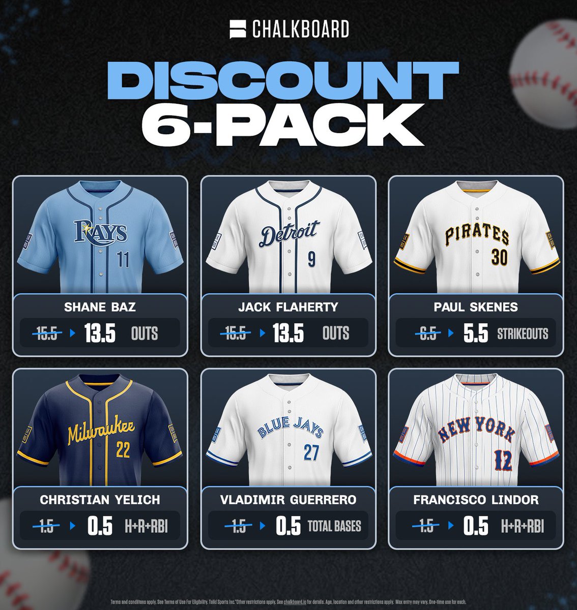 6-PACK DISCOUNTS ON CHALKBOARD🚨🔥

✅SIX Discounts

$25 MAX ON EACH AND YOU GET ALL 6

Sign Up Here 
go.chalkboard.io/websignup-v1-t…