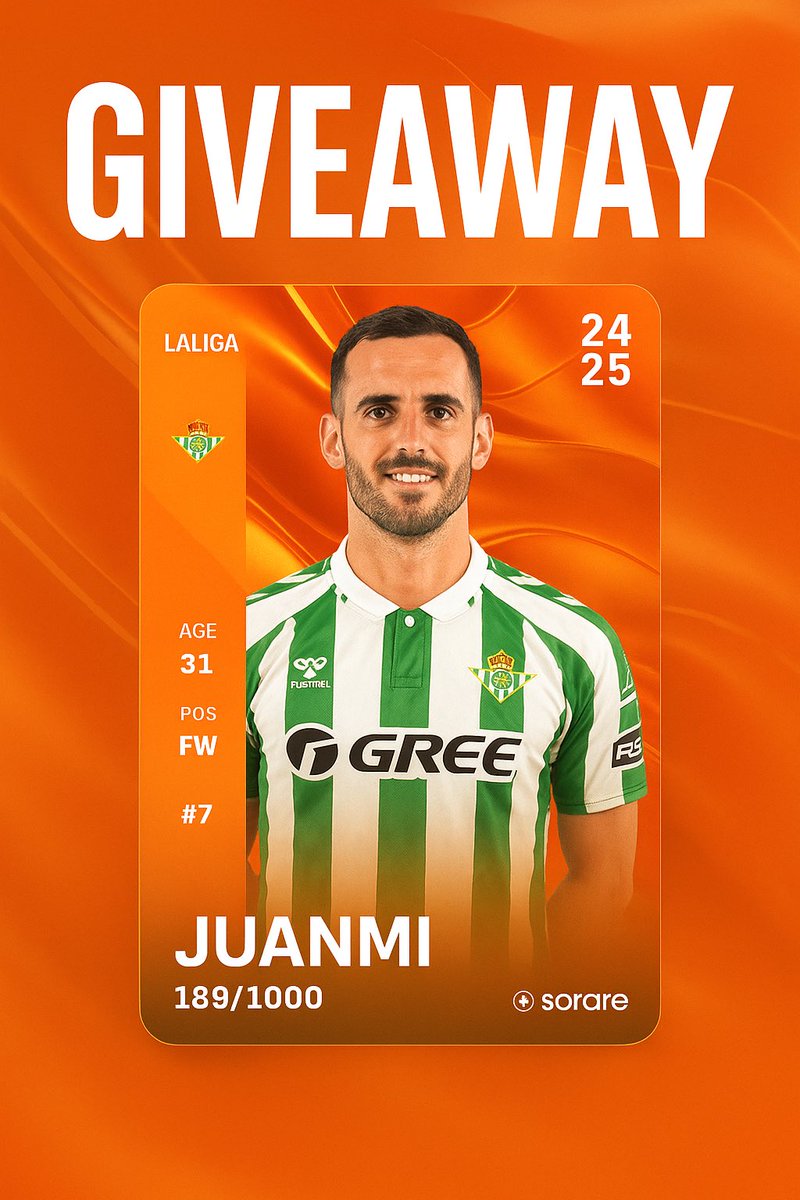 🎁🎁GIVEAWAY🎁🎁

Concours Sorare :
Carte de JUANMI à gagner !!

Condition ✍️ :

- follow <a href="/leforoyt/">Leforo</a> 
- Retweet 🔄
- Like ❤️

Tirage au sort le 01/10

Pour le soutien , PayPal : 
paypal.me/leforoyt

#giveaways #giveaway #sorare #sorare26