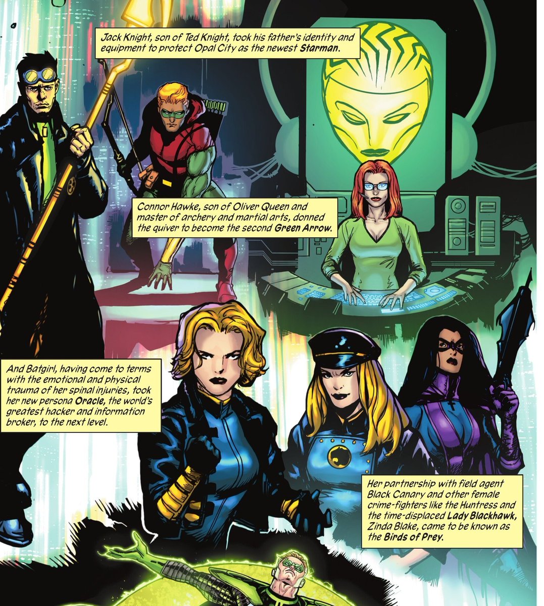 Canário Negro em 'New History of the DC Universe #3' que saiu hoje nos EUA.

A HQ estabelece como canon a Dinah como membro da Liga da justiça internacional e traz de volta a continuidade principal a origem clássica das Aves de Rapina.