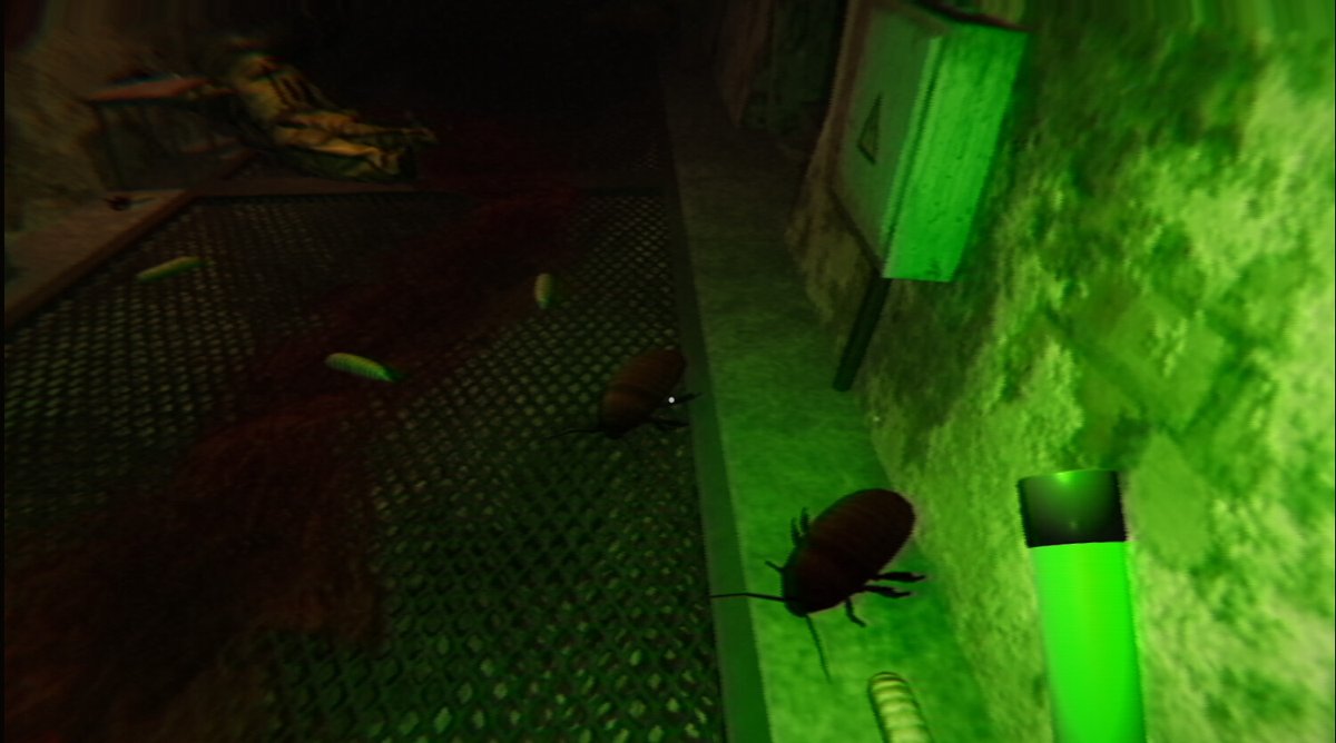 argh_games's tweet photo. Zooparasite, by @MascotBroStudio 
https://t.co/fLS01hrBkS 

1st-person survival horror sewer delve in VHS/nightvision with lots of BUGS

BIG BUGS

BIG SPOOKY-SCARY BUGS

available on PC and consoles!

CW: if you have claustrophobia, entomophobia, or arachnophobia - beware https://t.co/kG3tmapsS1