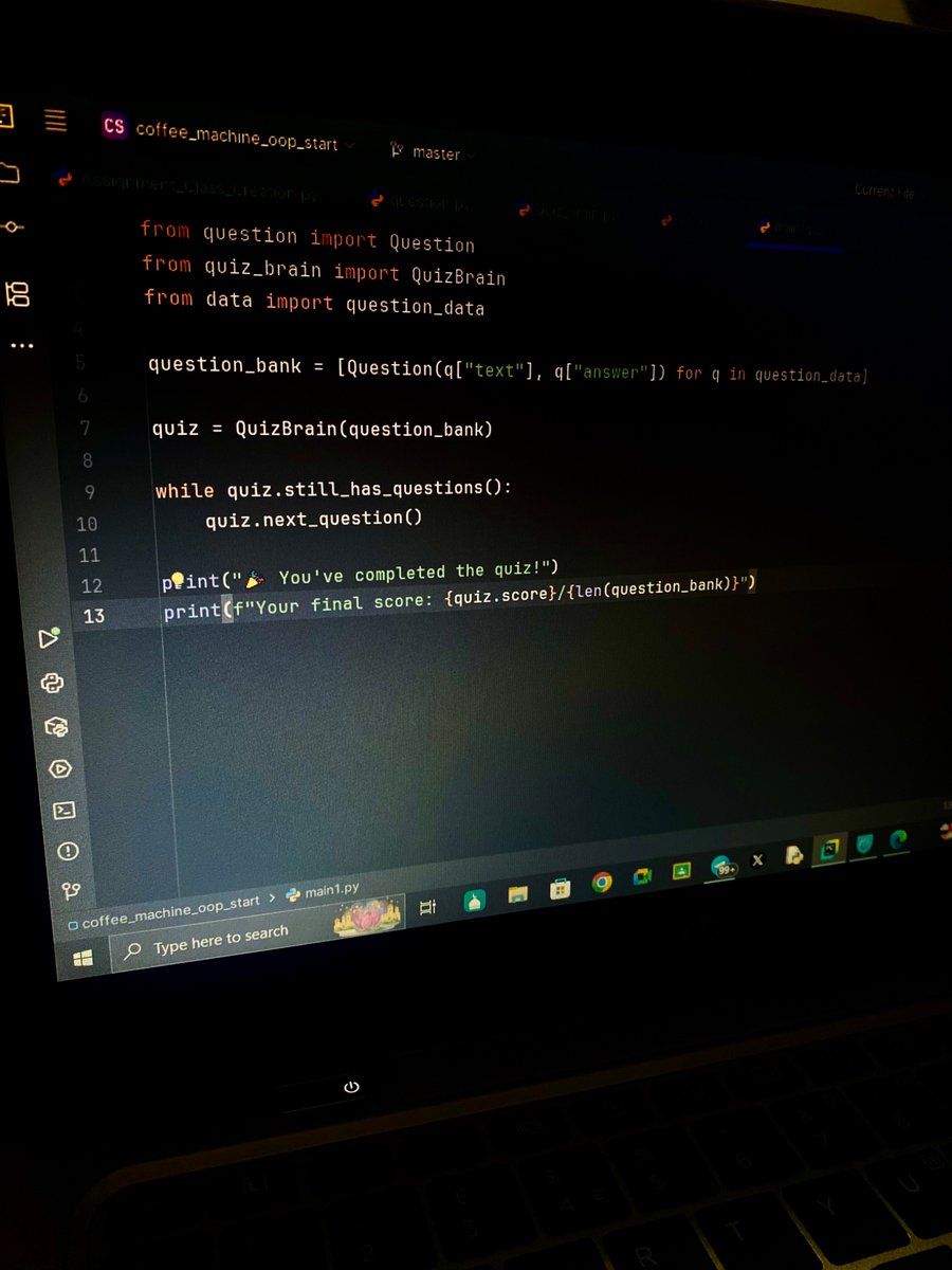ayazizara's tweet image. Completed my Python Quiz project!  From idea to code, from code to learning.
A special thanks to you for all your support and guidance !
@a_daneshyar
@f_forough
@CodeToInspire 
#Python 
#AfghanGirlCode
#WomenInTech