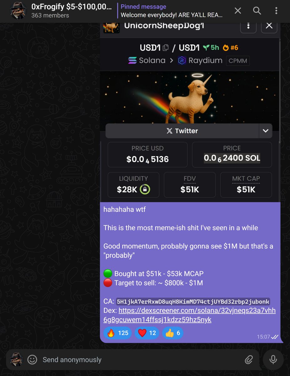 0xFrogify's tweet image. HAHAHAHAHAHAHAAHAHAHAHA

Can&apos;t imagine we closed $100k challenge with this shi

🔴 Bought #USD1 at $51k - $52k MCAP 
🟢 Sold at $700k - $730k MCAP

~13x - unpredictable af 

[] Challenge balance $102,194.2

This is just the beginning!

If you wanna be in my next challenge, JOIN…