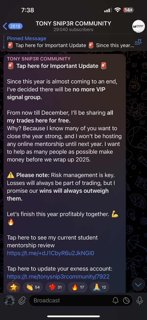 tonysnip3r's tweet photo. Let me help you make your first $5000 to $10,000 before the year comes to an End.
Are you ready to end this year strong ??
Join here: https://t.co/jFRPWihg6M https://t.co/RjAkLIF9UP