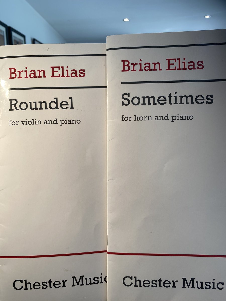 A brace of Elias performances tomorrow <a href="/musicatmalling/">music@malling</a> including the world premiere of Roundel with <a href="/TDPKemp/">Thomas Kemp</a> - Brahms horn trio too, do come!