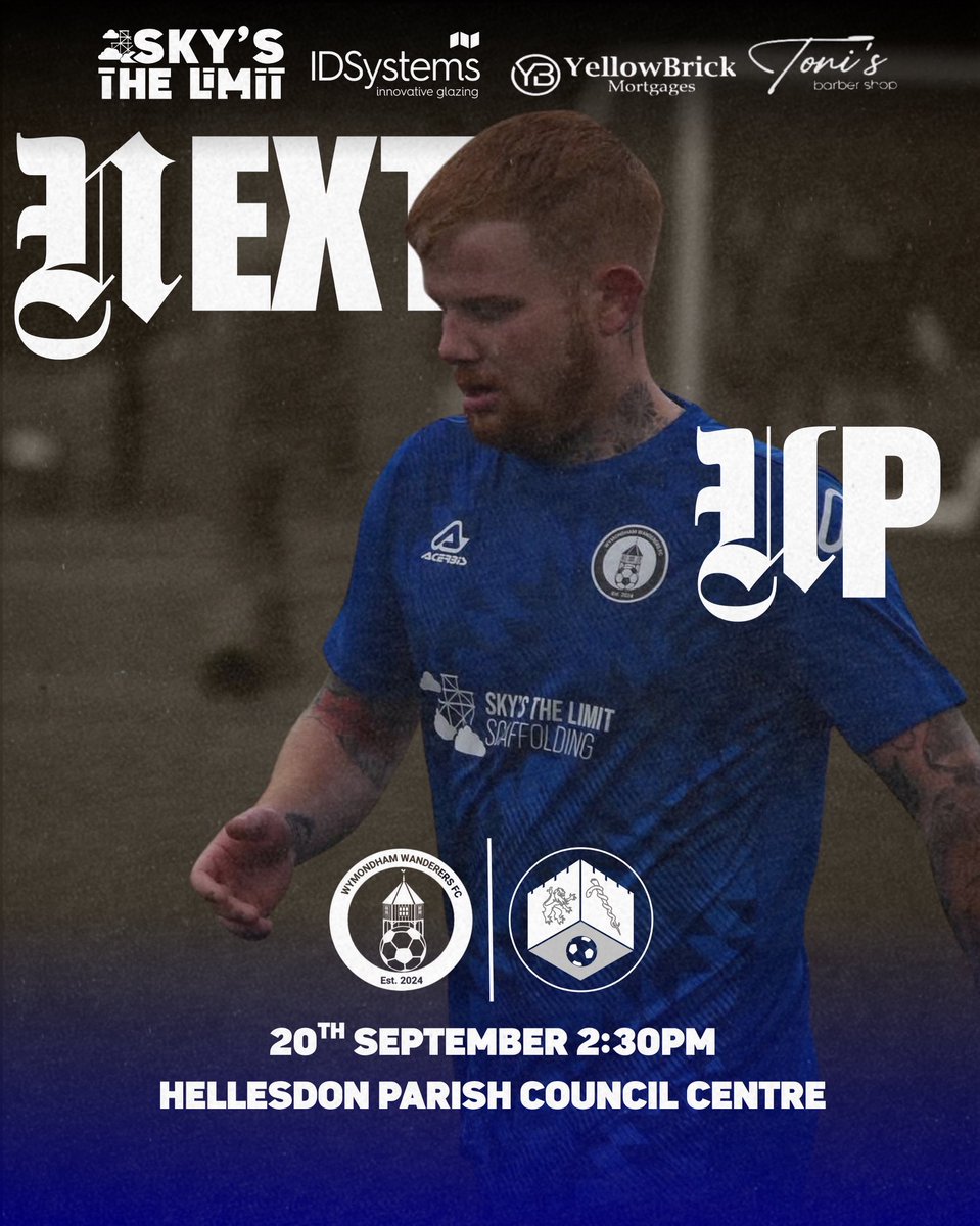 The boys are on there travels again this weekend as they take on Norwich Medics in what will be a first encounter for us facing fresh opposition 😎 

Another 3 points up for grabs and the lads will be raring to go as we welcome back some faces into the squad 👀 

#UTW
#Wanderers